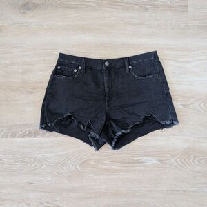 Aerie Washed Black Distressed Denim Shorts – NWT (Size Medium)